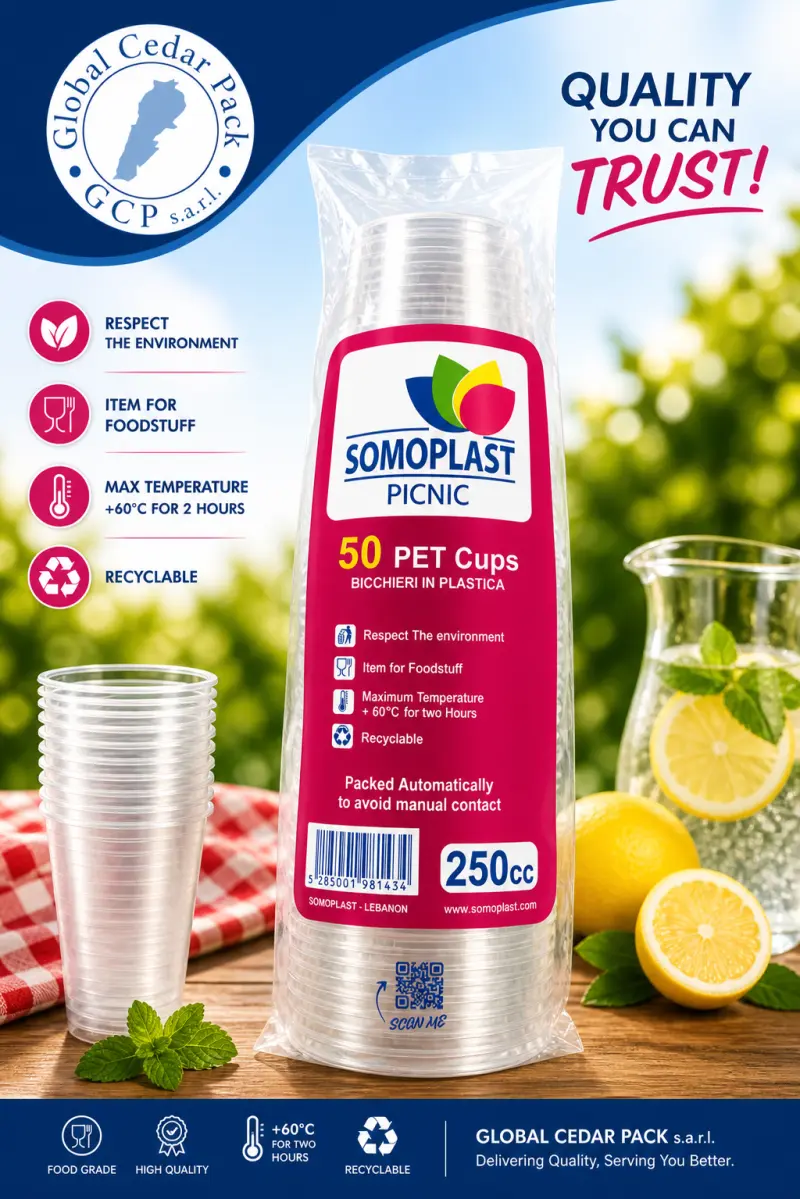 Cup plastic 250cc pet