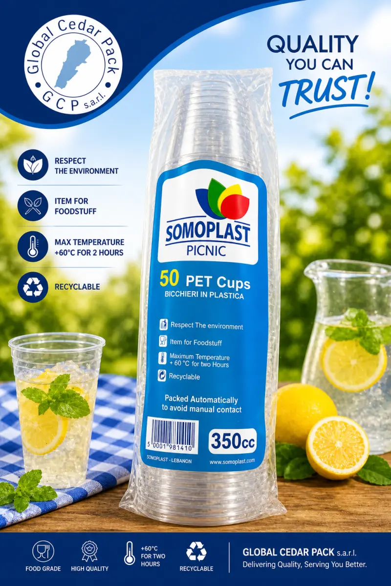 Cup plastic 350cc pet