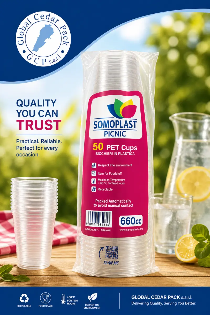 Cup plastic 660cc pet
