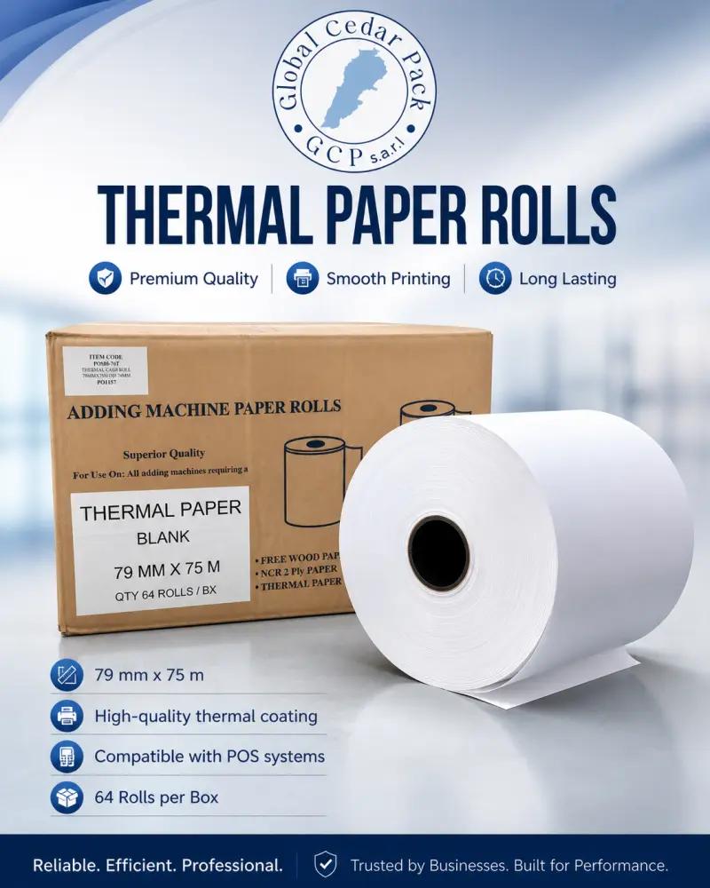 Roll paper 8*8 75m euro