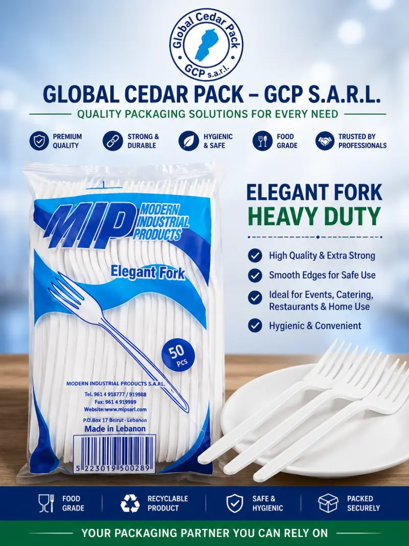 Fork white heavy duty