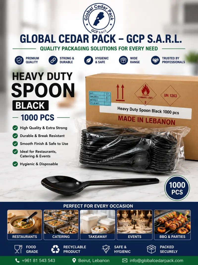Spoon black heavy duty