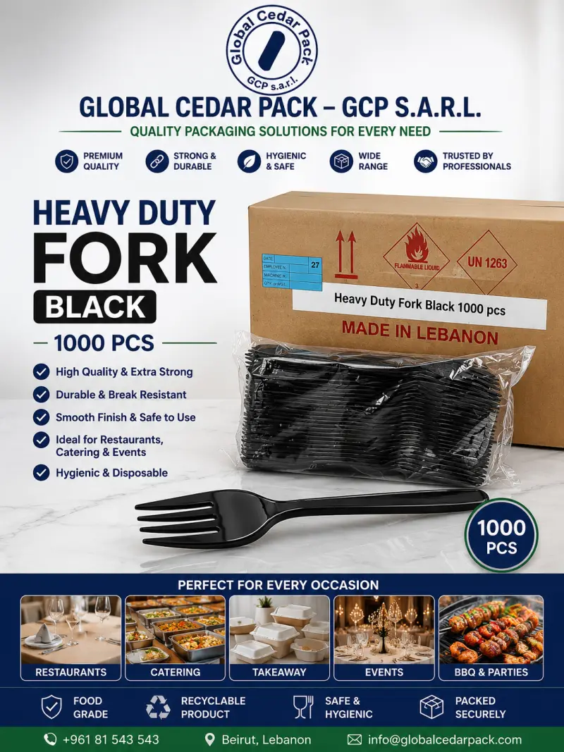 Fork black heavy duty
