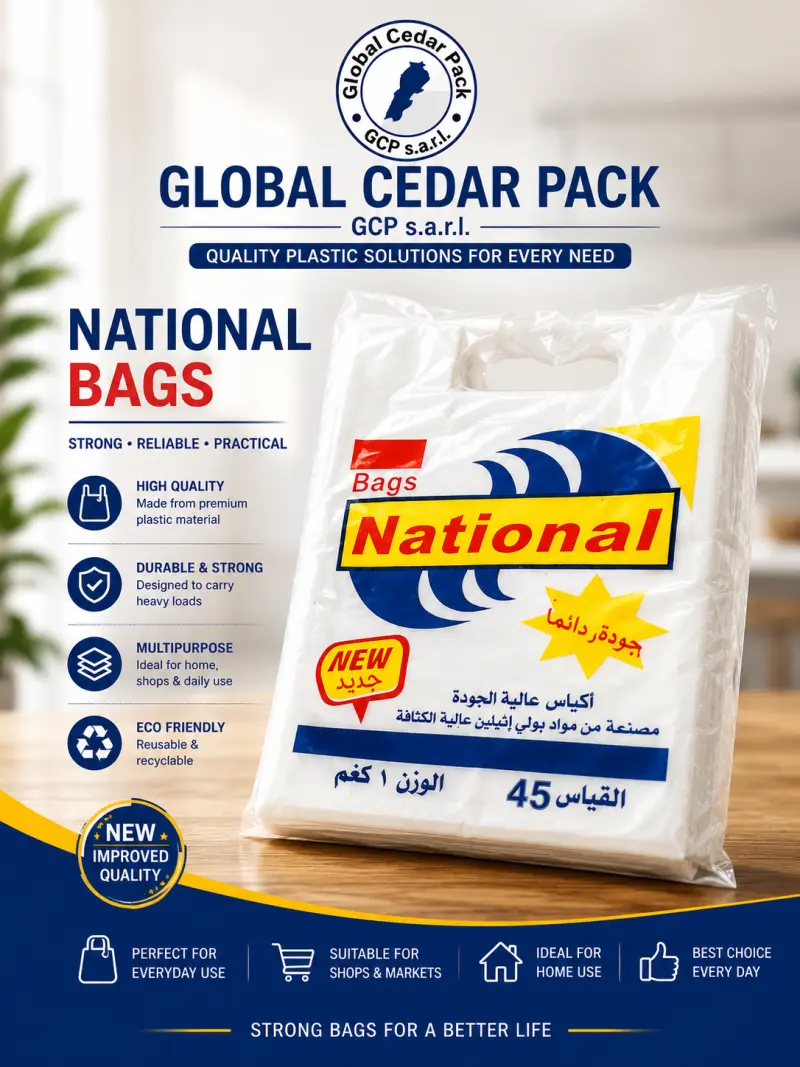 Bags 45cm white and clear