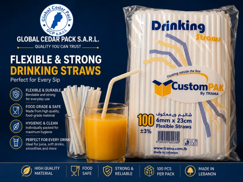 Straws 6mm flexible