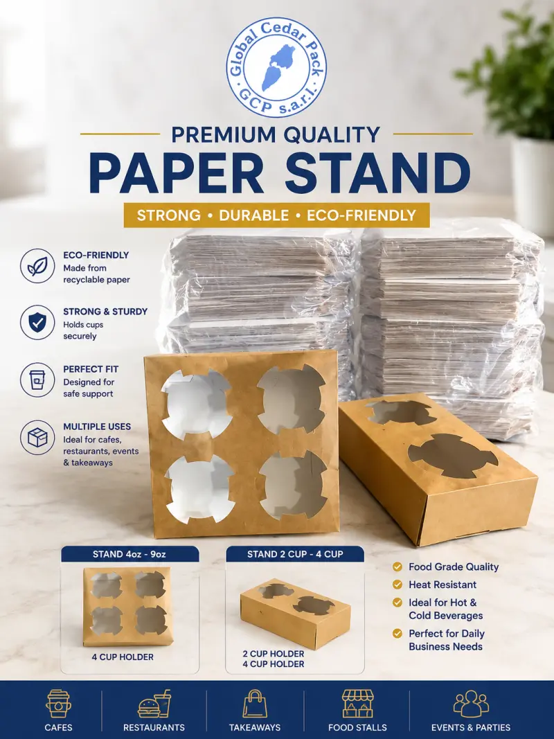Stand cup carton 4 cup